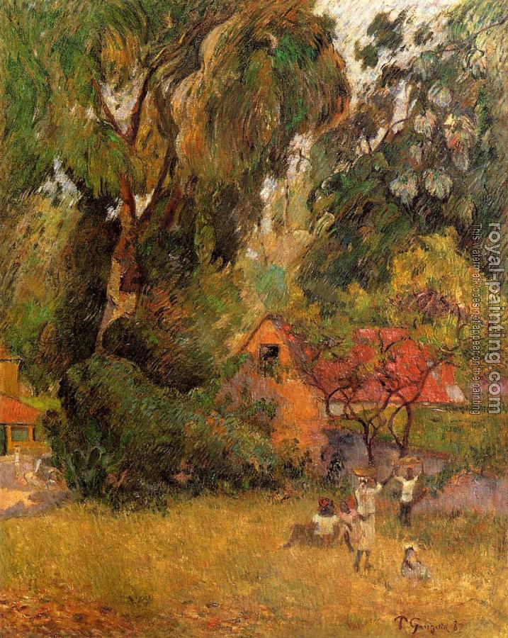 Paul Gauguin : Huts under the Trees